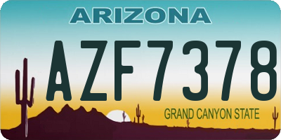 AZ license plate AZF7378