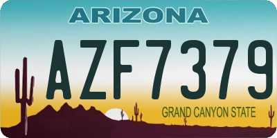 AZ license plate AZF7379
