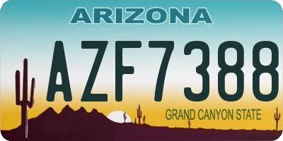 AZ license plate AZF7388
