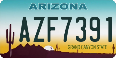 AZ license plate AZF7391