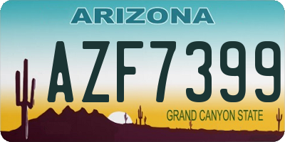 AZ license plate AZF7399