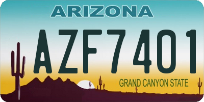 AZ license plate AZF7401