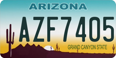 AZ license plate AZF7405