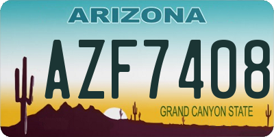 AZ license plate AZF7408