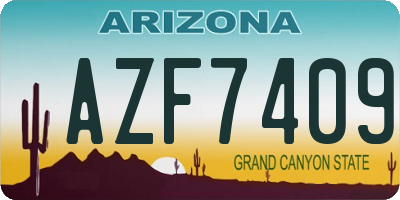 AZ license plate AZF7409
