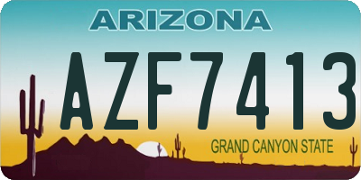 AZ license plate AZF7413
