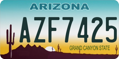 AZ license plate AZF7425