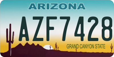 AZ license plate AZF7428
