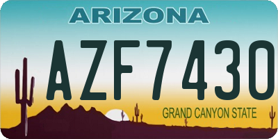 AZ license plate AZF7430