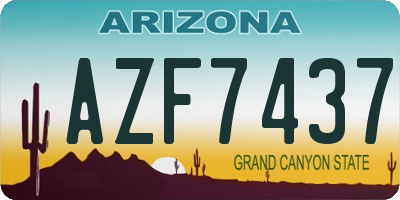 AZ license plate AZF7437