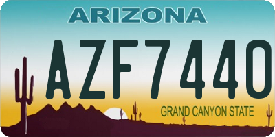 AZ license plate AZF7440