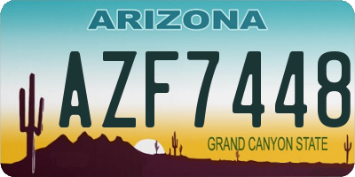 AZ license plate AZF7448