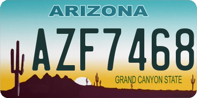 AZ license plate AZF7468