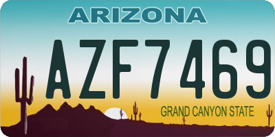 AZ license plate AZF7469
