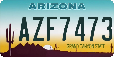 AZ license plate AZF7473