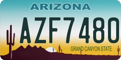 AZ license plate AZF7480