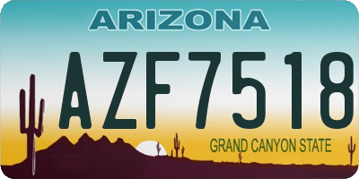 AZ license plate AZF7518