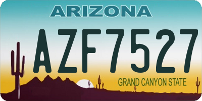AZ license plate AZF7527