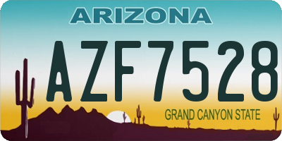 AZ license plate AZF7528