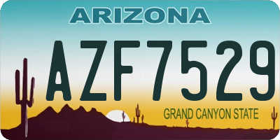 AZ license plate AZF7529