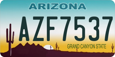AZ license plate AZF7537