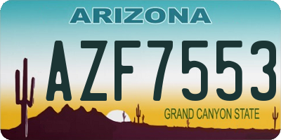 AZ license plate AZF7553