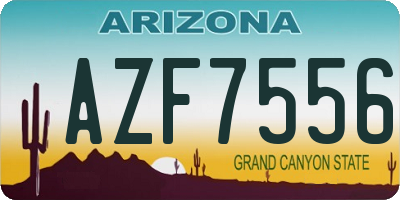 AZ license plate AZF7556