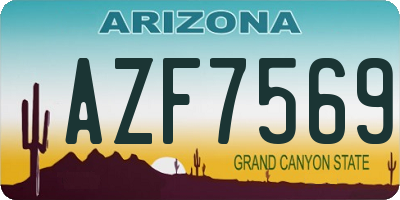 AZ license plate AZF7569