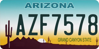 AZ license plate AZF7578