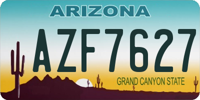 AZ license plate AZF7627