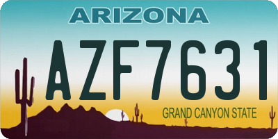 AZ license plate AZF7631