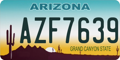 AZ license plate AZF7639