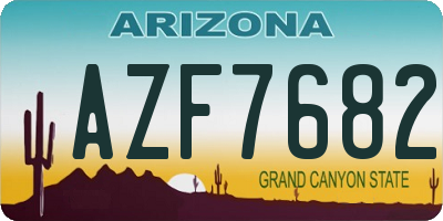 AZ license plate AZF7682