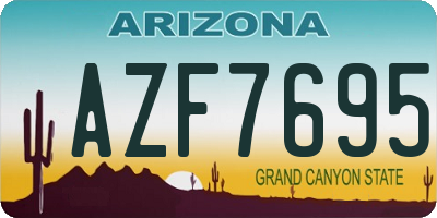 AZ license plate AZF7695