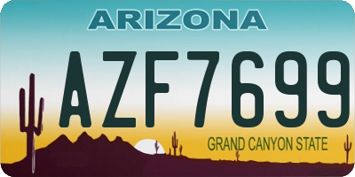 AZ license plate AZF7699