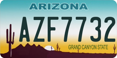 AZ license plate AZF7732