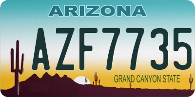 AZ license plate AZF7735