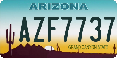 AZ license plate AZF7737