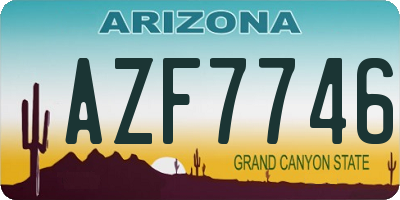 AZ license plate AZF7746