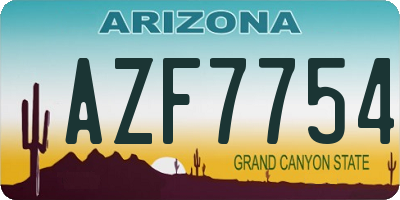 AZ license plate AZF7754