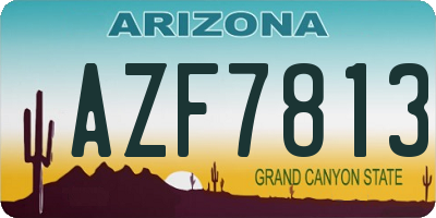 AZ license plate AZF7813