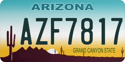 AZ license plate AZF7817