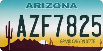 AZ license plate AZF7825