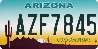 AZ license plate AZF7845