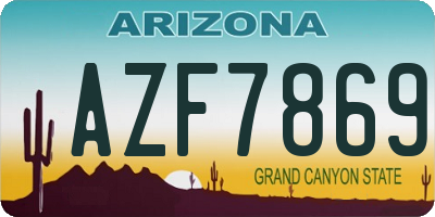 AZ license plate AZF7869