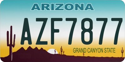 AZ license plate AZF7877