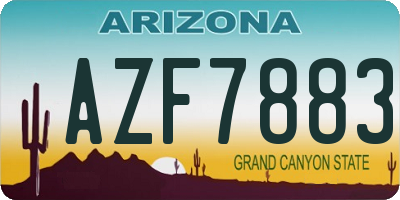 AZ license plate AZF7883