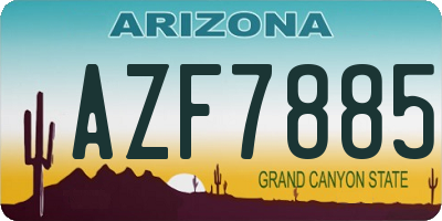 AZ license plate AZF7885