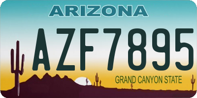 AZ license plate AZF7895