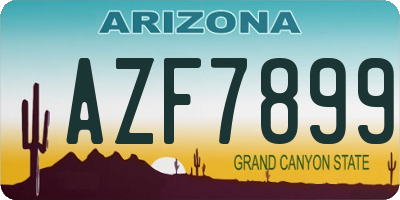 AZ license plate AZF7899